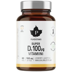 Puhdistamo Super D-Vitamin 100 μg 60 Capsules