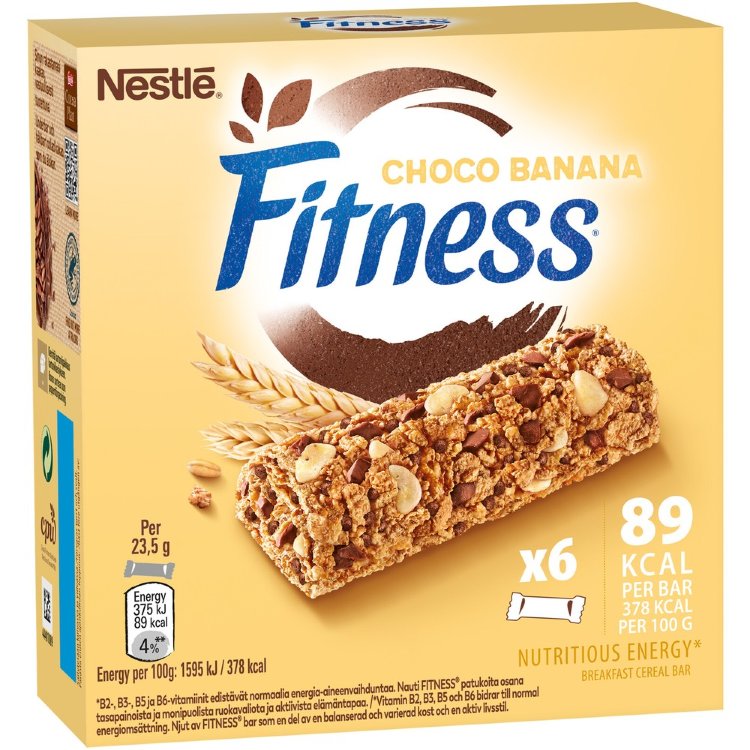 Fitness 6x23.5g Choco Banana Cereal Bar
