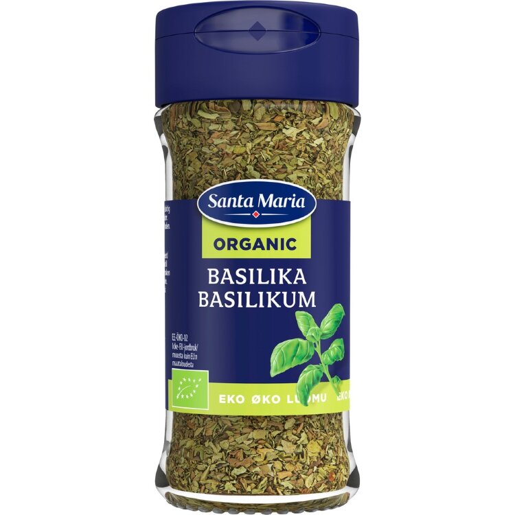 Santa Maria Organic Basil, jar 12g