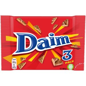 Daim 3-pack chocolate bar 84g (3x28g)
