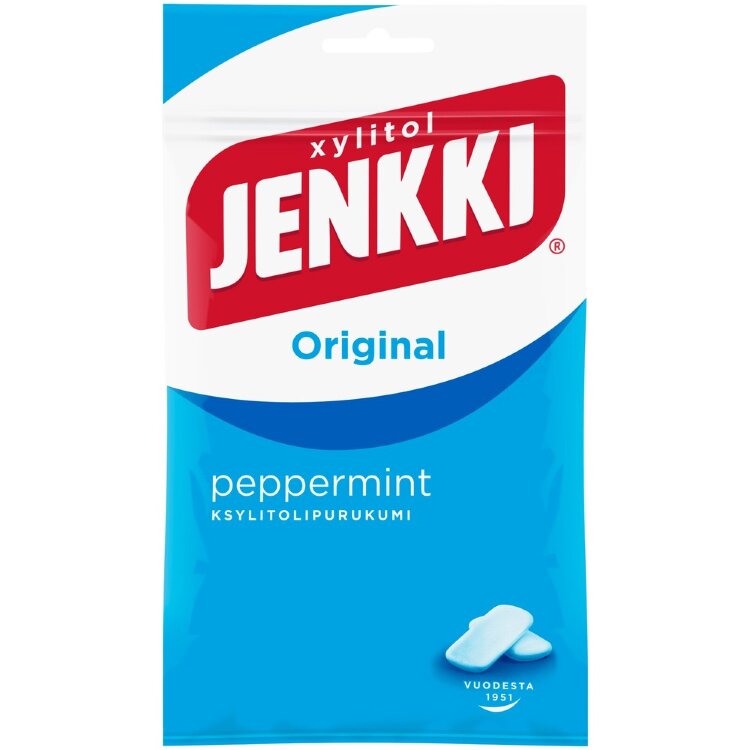 Jenkki Original Peppermint Xylitol Chewing Gum 100g
