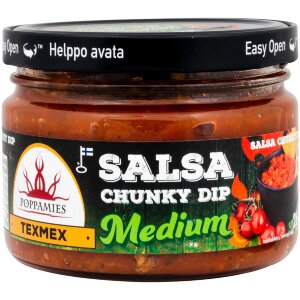 Poppamies Texmex Salsa Chunky Dip Medium Medium-Spicy Salsa Sauce 260g
