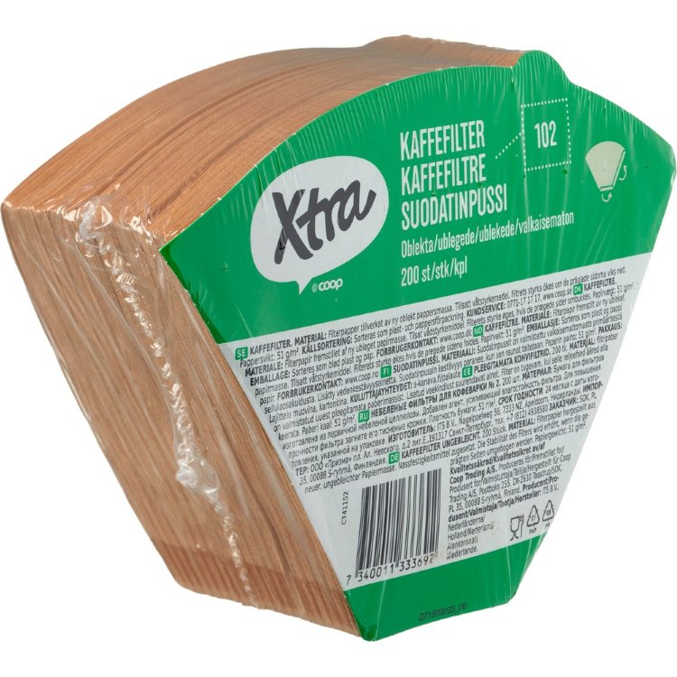 Xtra Filter Bag 102 Unbleached 200 Pcs