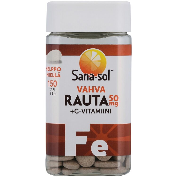 Sana-sol Strong Iron 50 mg + Vitamin C Supplement 150 tablets / 84 g