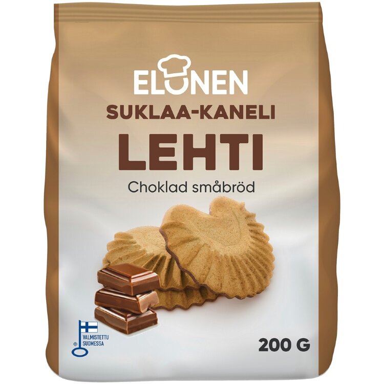 Elonen Chocolate-Cinnamon Leaf Cookie 200g