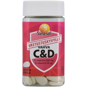 Sana-sol Strong C and D Vitamin Tablet Supplement 120 Tabs / 94 g