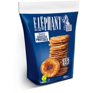 Elephant Roasted Pretzels Sea Salt Vegan 80g
