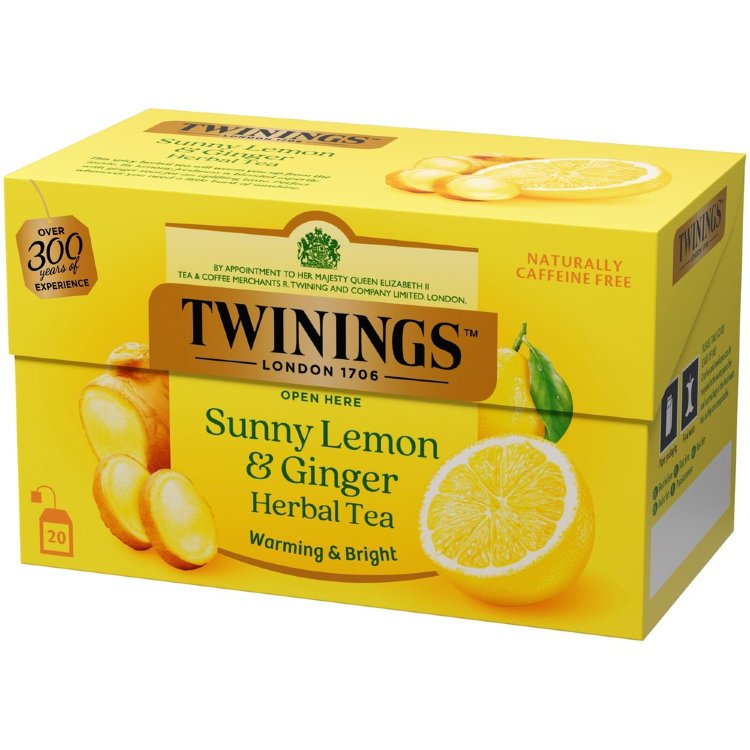 Twinings Sunny Lemon & Ginger Herbal Tea 20x1.5g