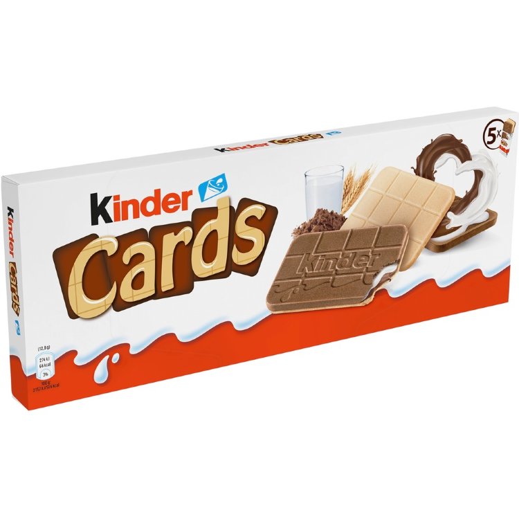 Kinder Cards Wafer With Milk Filling And Cocoa Filling 2pcs x 5