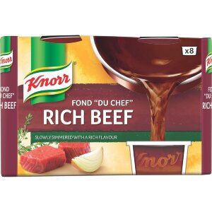 Knorr Dark Beef Stock Fond Fond "du Chef" 8x28g
