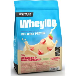 SportLife Nutrition Whey100 700g White Chocolate-Strawberry Whey Protein Powder