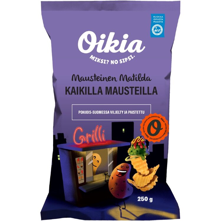 Oikia Spicy Matilda With All Spices Potato Chips 250g