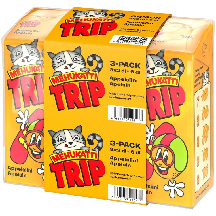 Mehukatti Trip Orange Juice Drink 2dl 3-pack