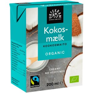 URTEKRAM Organic Coconut Milk Fairtrade 200ml