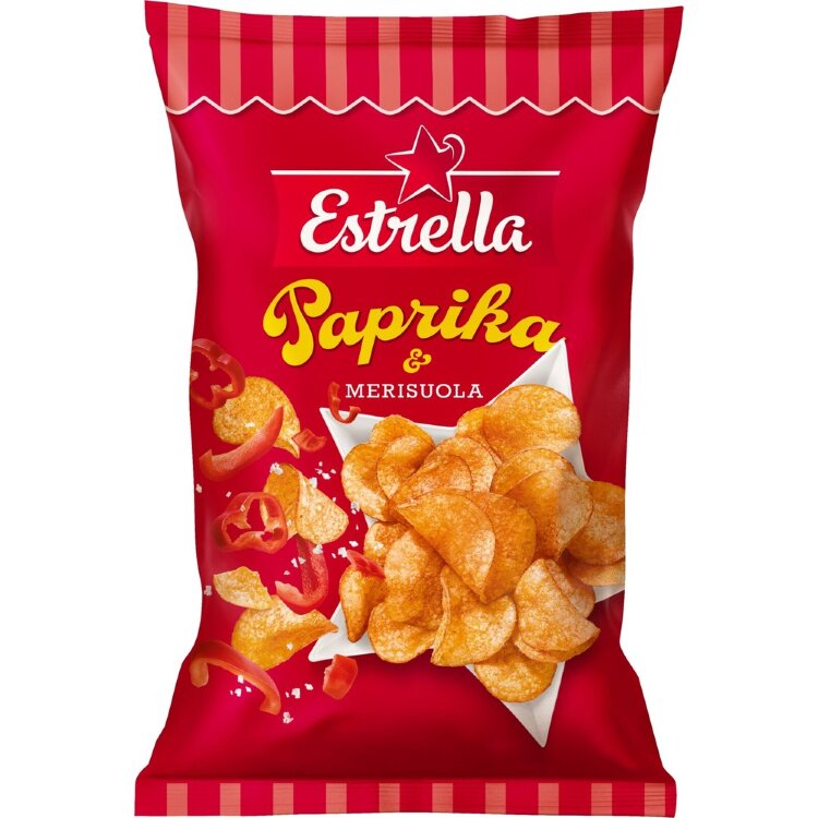 Estrella Paprika & Sea Salt Chips 275g