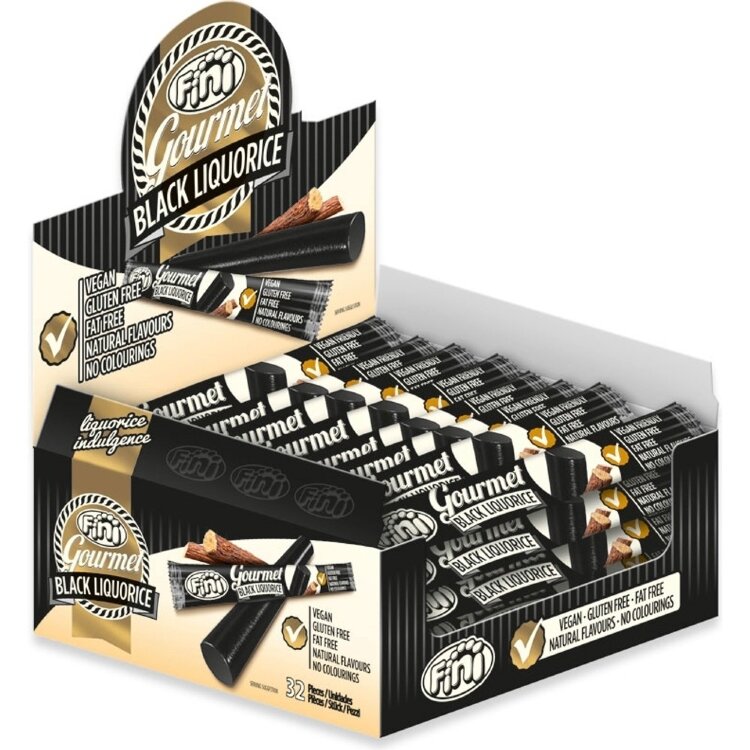 Fini Black Liquorice Gluten-Free Licorice Bar 32g
