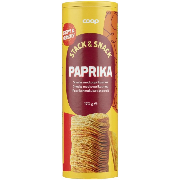 Coop Paprika Flavored Snacks Tube 170 g