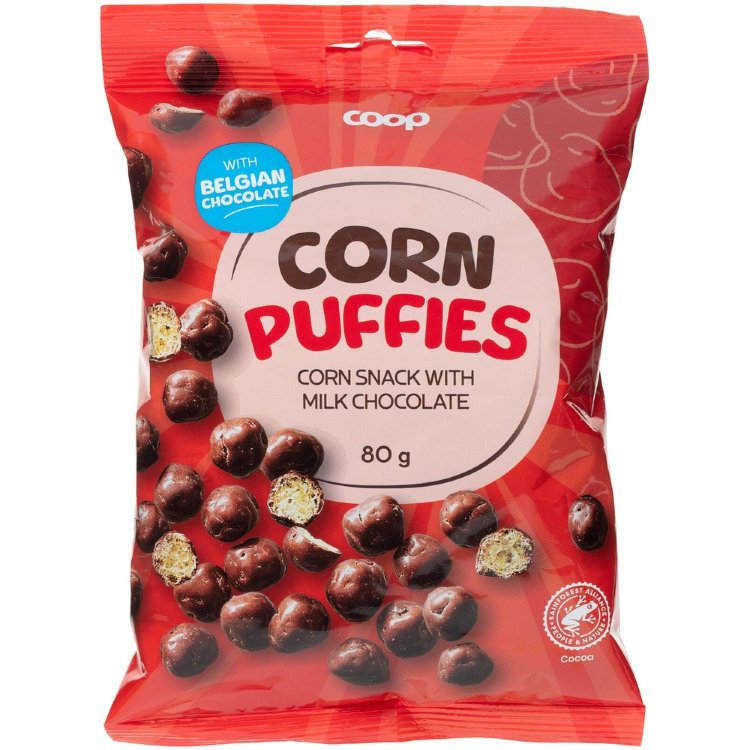 Coop Corn Puffies Corn Snacks 80 g