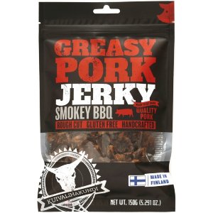 Kuivalihakundi Greasy Pork Jerky Smokey BBQ 150g