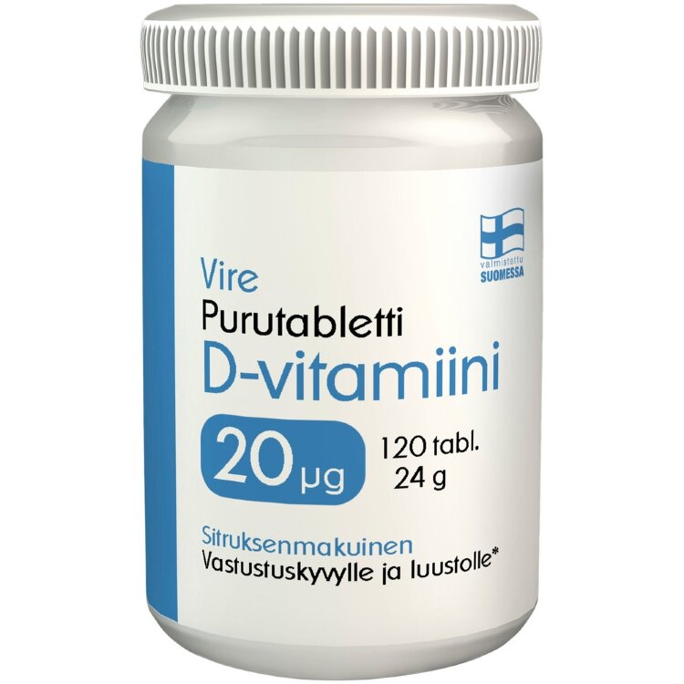 Vire D3 Vitamin Preparation Citrus Flavored Chewable Tablet 120 Tablets / 24 g