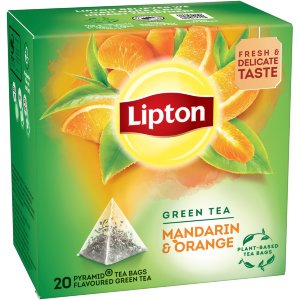 Lipton 20ps Green Mandarin Orange Pyramid Green Tea