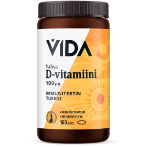 Vida Dietary Supplement Strong Vitamin D 100μg 160 Capsules / 63 g