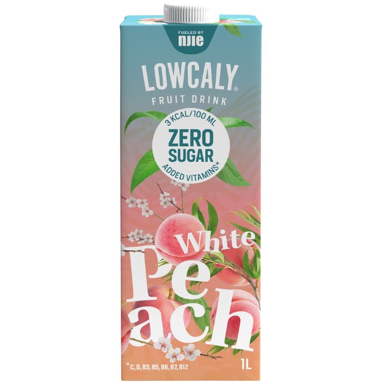 Lowcaly White Peach Fruit Juice Drink 1L