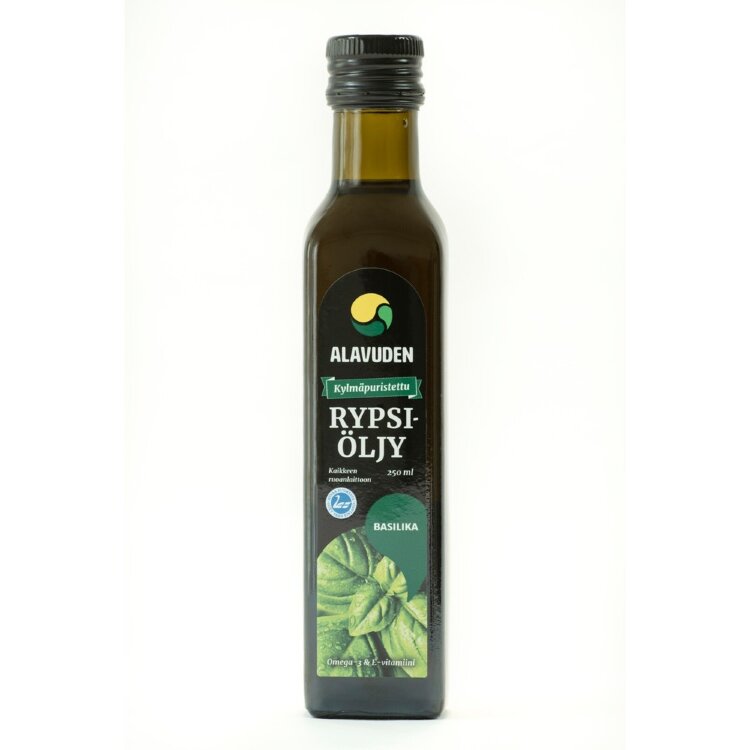 Cold-Pressed Rapeseed Oil Basil 250 ml from Alavus