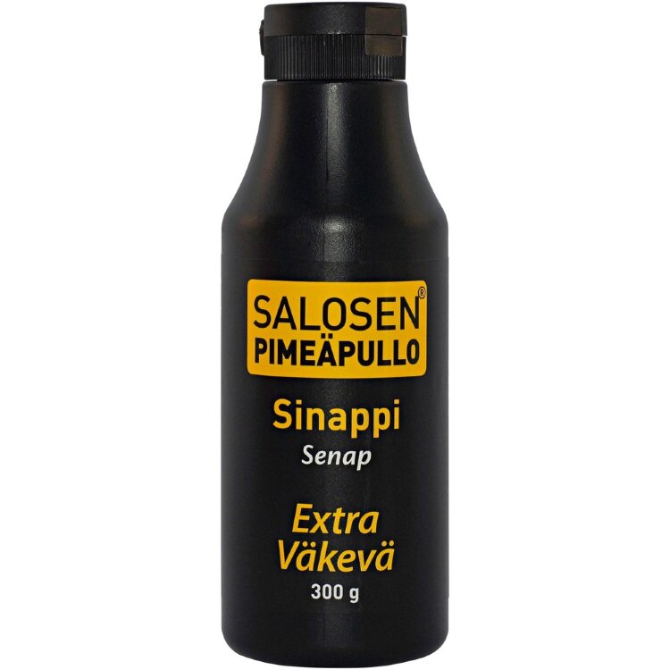 Salosen Dark Bottle 300g Mustard Extra Strong