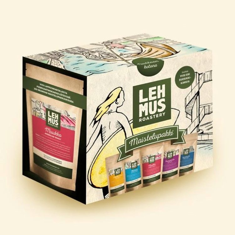 Lehmus Roastery Tasting Pack, 500g (5x100g), Filter Ground