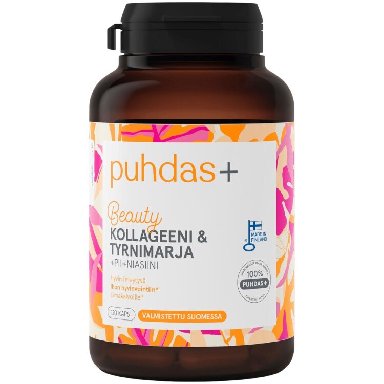 Puhdas+ Collagen & Sea Buckthorn Berry + Silica + Niacin 120 Capsules