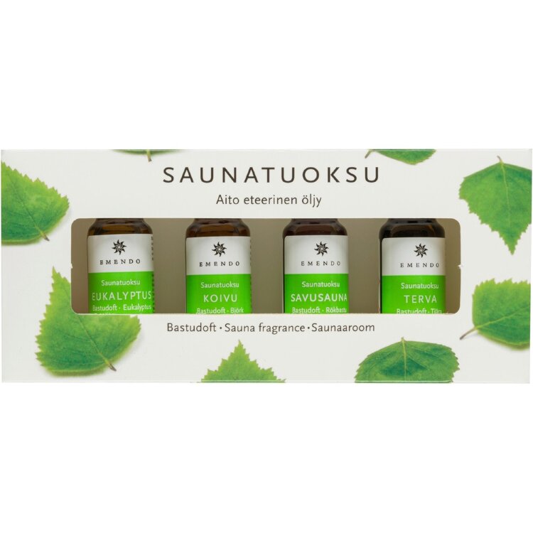 Emendo 4x10ml Sauna Scents In Wooden Holder