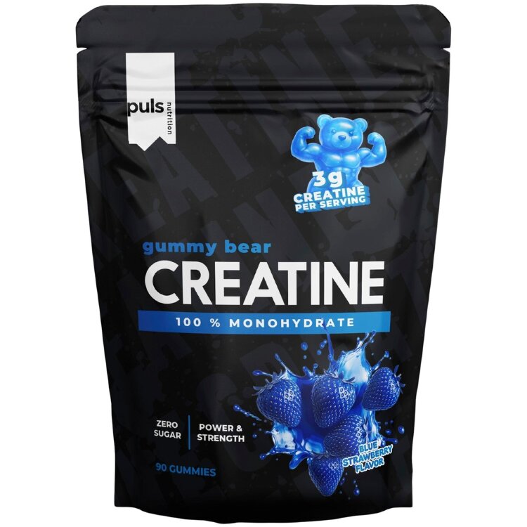 PULS Nutrition Creatine Bear Blue Strawberry 90 Gummies
