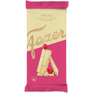 Karl Fazer Thins White Chocolate Raspberry Bar 95g