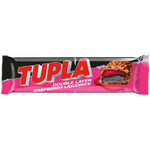 Tupla Double Layer Raspberry Liquorice Chocolate Bar 48g
