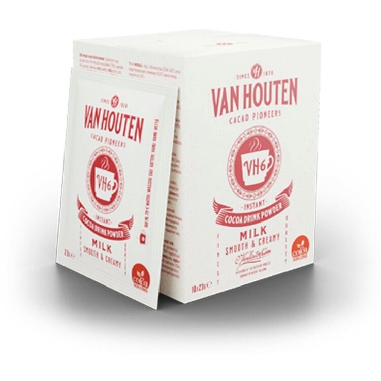 10x23g Van Houten Dream Choco Drink Cocoa Drink Powder In Single Serve Sachets