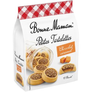 Bonne Maman Chocolate-Caramel Biscuit Tartlets 250 G