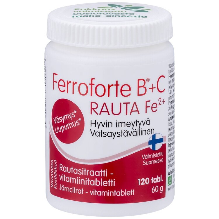 Ferroforte B + C Iron Citrate Vitamin Tablet 120 Tablets