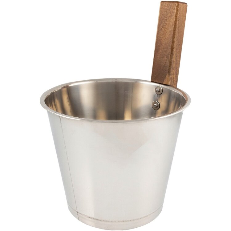 House Sauna Bucket Steel Pine Handle 4.5 L