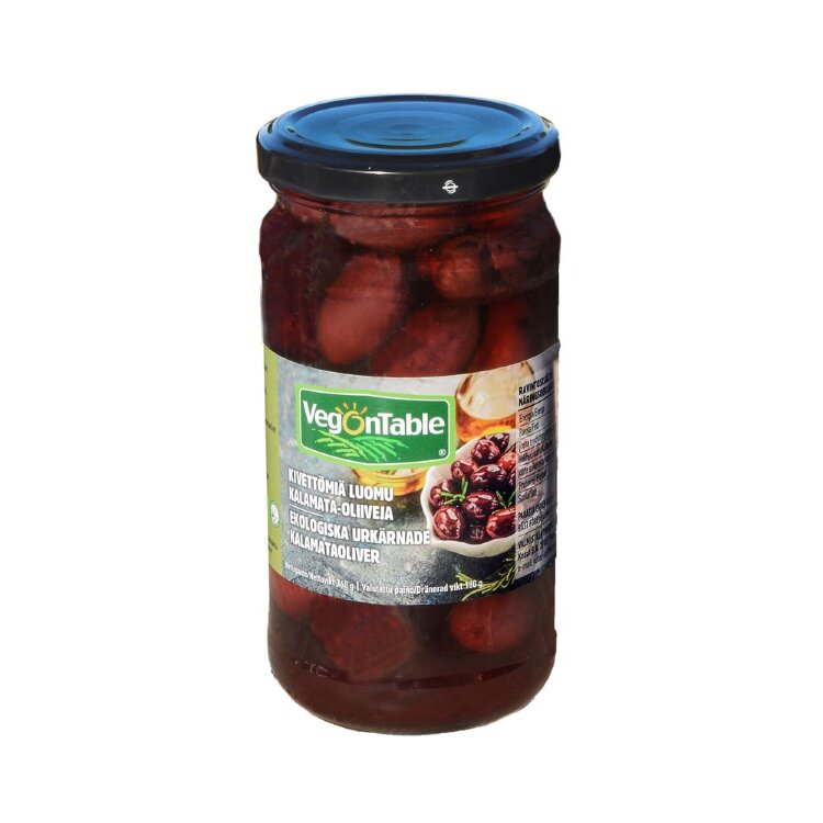 Vegontable Pitted Organic Kalamata Olives 360 g / 180 g