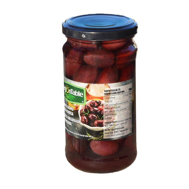 Vegontable Pitted Organic Kalamata Olives 360 g / 180 g
