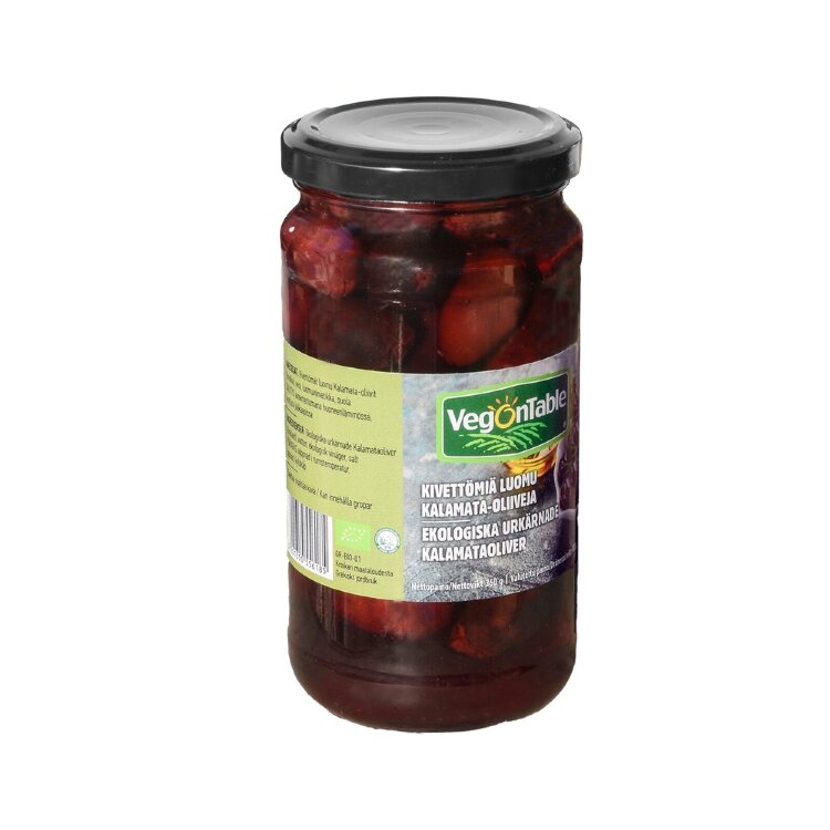 Vegontable Pitted Organic Kalamata Olives 360 g / 180 g