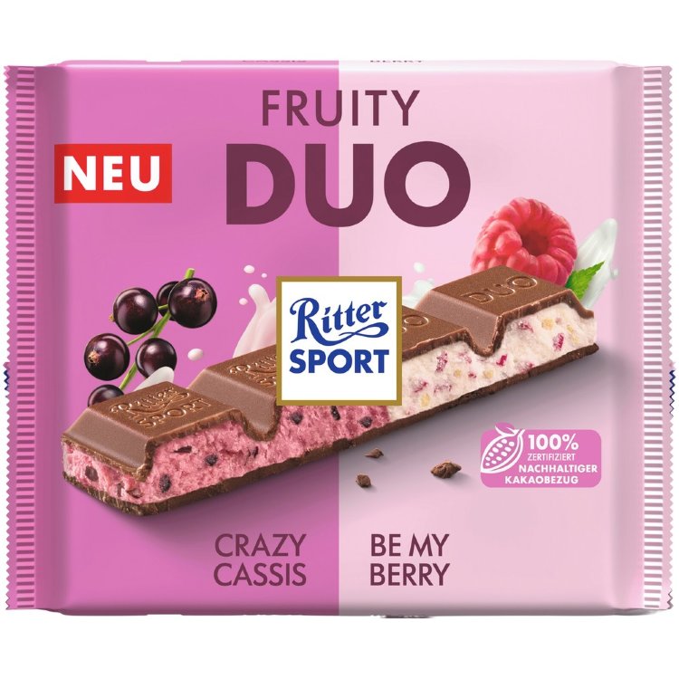 Ritter Sport Fruity Duo Chocolate Bar RFA 218g
