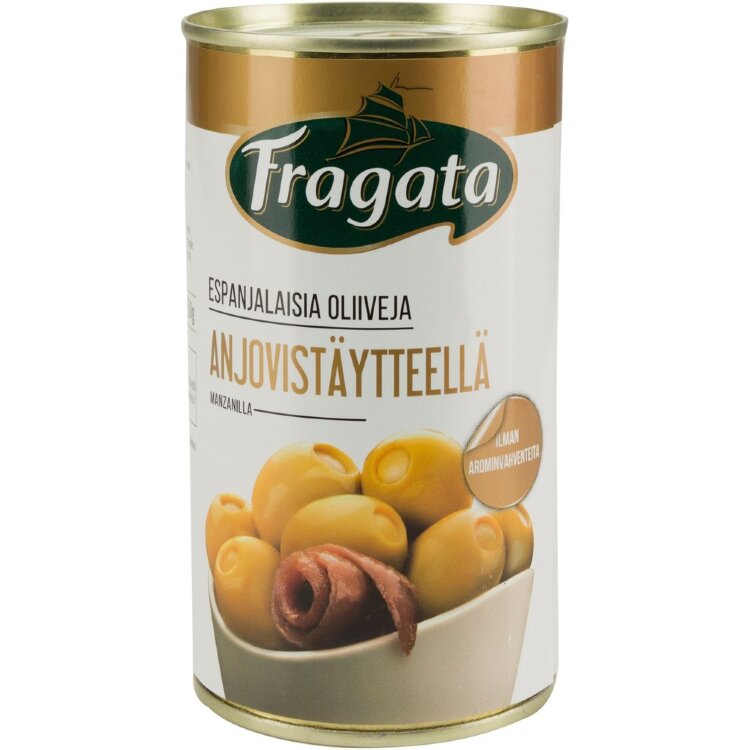 Fragata Green Olives Stuffed With Anchovies 350g