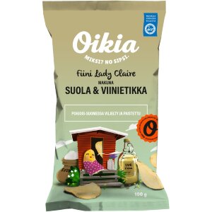Oikia Fiini Lady Claire Salt-Vinegar Potato Chips 100g
