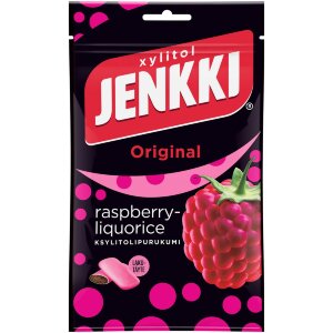 Jenkki Original Raspberry-Liquorice ksylitolipurukumi 100g