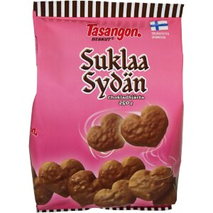 Tasanko's Delights Chocolate Heart Chocolate Biscuit 250g