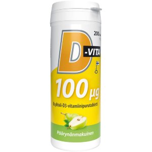 D-Vita D-vitamin 100 ug Pear Flavored Chewable Tablet 200 Tabs.