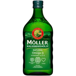 Möller Cod Liver Oil Natural Omega-3 Vitamins A-D-E Dietary Supplement 500ml
