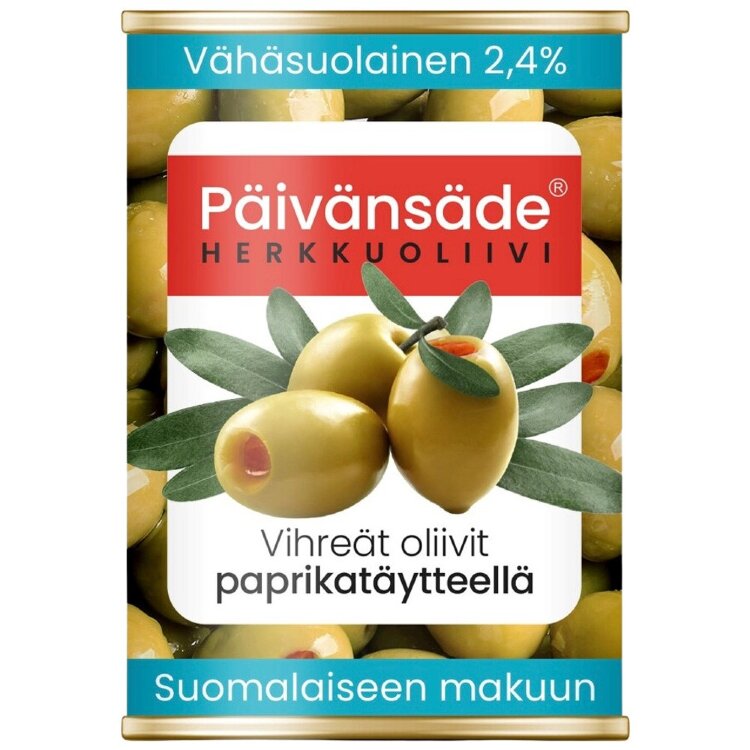 Dayray Treat Olive Vest Green Olives with Paprika Filling Pitted 300g/130g